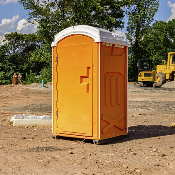 how often are the portable restrooms cleaned and serviced during a rental period in Cherry Grove-Shannon Illinois